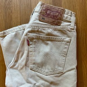 Vintage Levi’s 501 off white 28x30 tag, fits 25